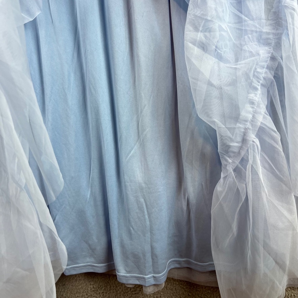 Baltic Born Light Blue Emma Smocked Tulle Dress Ruffle Strap 3XL - Picture 11 of 13